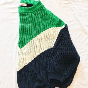 Oversized Chevron Sweatshirt